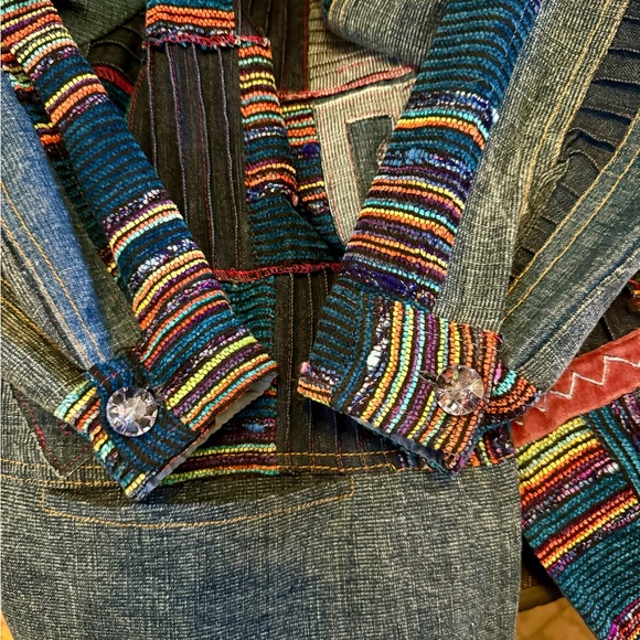 Parsley & Sage Button-up Boho Jean Jacket - Picture 7 of 11